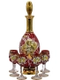 Murano Italy   Circa 1957  Bischoff Cordials Venetian Italian set with  Ruby Red end 18 k Код P1662, снимка 17
