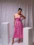 Елегантна розова дамска рокля , снимка 4