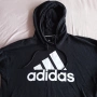 ADIDAS L/XL 100% ОРИГИНАЛЕН черен суичър худи анорак горница Адидас, снимка 2