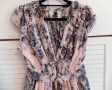 Копринена рокля в змийски принт, снимка 3