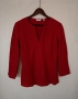 Дамска ленена червена блуза S размер, снимка 1