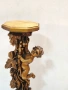 Скулптурна дърворезбована колона с ангел, снимка 6