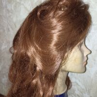 Дълга кестенява чуплива перука, снимка 4 - Аксесоари за коса - 45088416