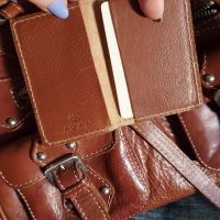 Винтидж чанта от естествена кожа "Adax" / genuine leather handbag , снимка 12 - Чанти - 45199837