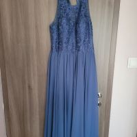 Чисто нова официална синя рокля размер М (40), снимка 3 - Рокли - 45845590