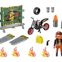 Playmobil - Стартов пакет: Каскадьорско шоу мотор с пожарна стена, снимка 3 - Конструктори - 45559971
