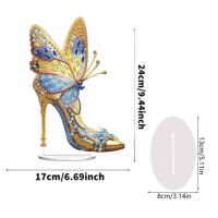Сувенир - диамантен гоблен - Обувка с пеперуда     3447, снимка 4 - Гоблени - 45003924