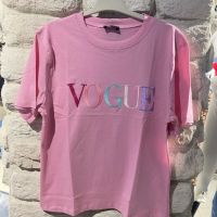 Дамски тениски Vogue бродерия, снимка 1 - Тениски - 45874879