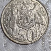 Сребърна монета 50 cents 1966 Elizabet II , снимка 2 - Нумизматика и бонистика - 45686652