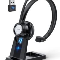 WYHOO Безжична слушалка с AI шумопотискащ микрофон и стойка за зареждане, снимка 1 - Bluetooth слушалки - 45567303