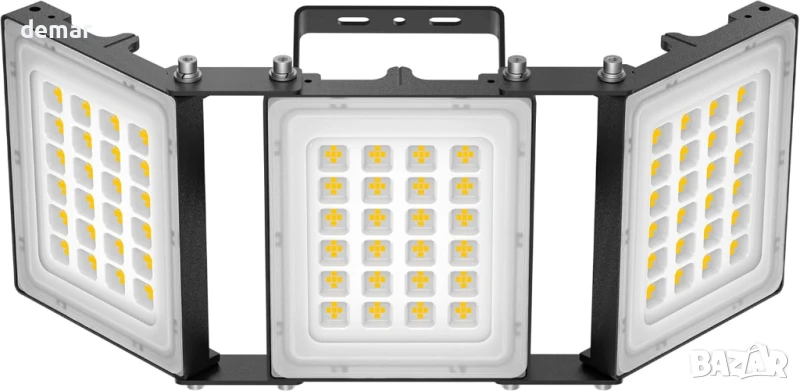 SOLLA-2025 Lite 300W LED външен прожектор, 30000LM, 6000K, IP66, 3 регулируеми глави, снимка 1