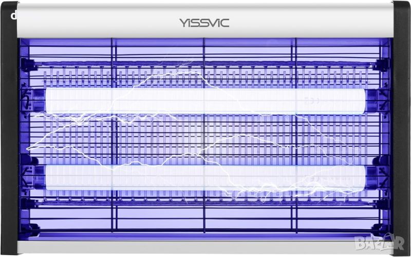 YISSVIC Bug Zapper 20W Електрическа лампа за унищожаване на комари с UV светлина за закрито, снимка 1