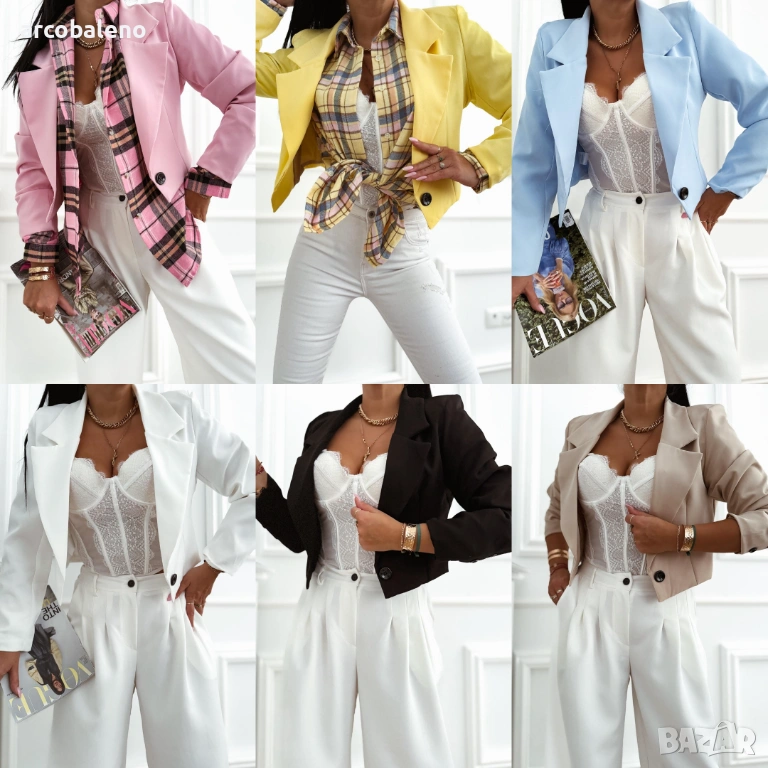 Дамско късо елегантно сако, 6цвята , снимка 1