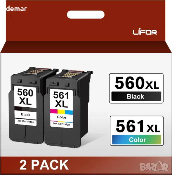 LIFOR PG-560XL CL-561XL 560XL 561XL за Canon 560 561 касети за Pixma, снимка 1