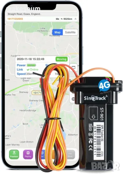 4G GPS tracker тракер и предплатена SIM проследяващо устройство, снимка 1