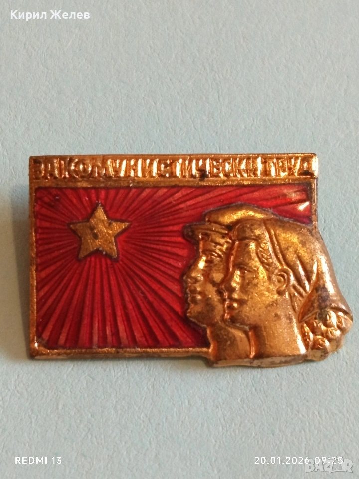 Рядка значка с емайл СССР За КОМУНИСТИЧЕСКИЯ ТРУД за КОЛЕКЦИОНЕРИ 51663, снимка 1