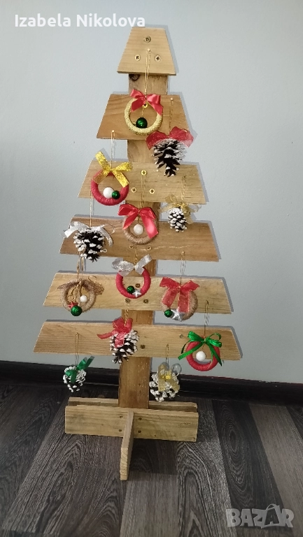 Продавам красива ръчно изработена дървена елха 🎄, снимка 1