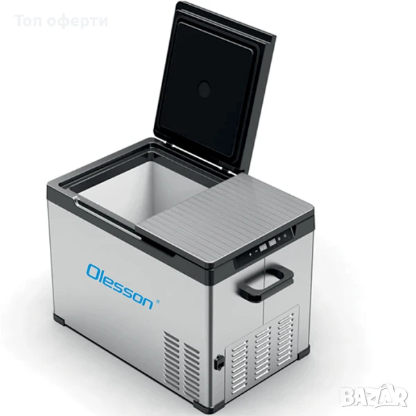 Olesson 30L Портативен хладилник с фризер 12V 24V 220V Хладилна кутия, снимка 1