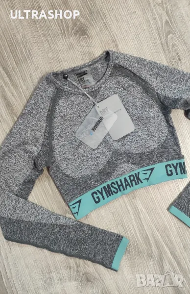 Ново XS Gymshark Дамски топ flex long sleeve crop, снимка 1