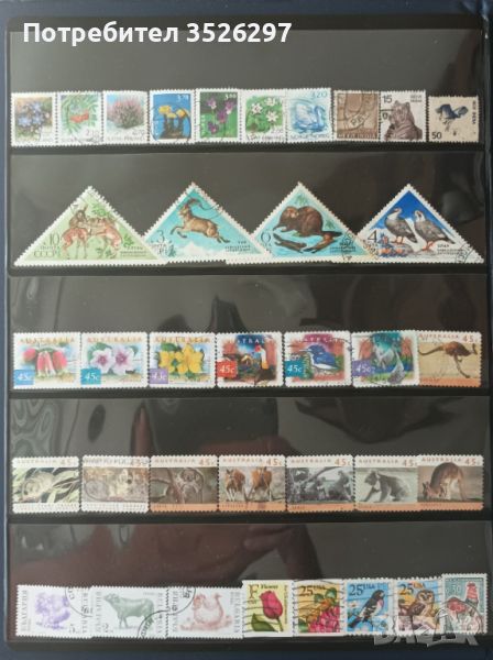 Колекция от 105 пощенски марки на тема Флора и Фауна, снимка 1