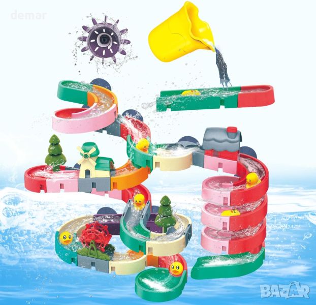 Детски играчки за баня 72 бр., водни играчки за душ с вендузи, за 3-годишни деца, снимка 1