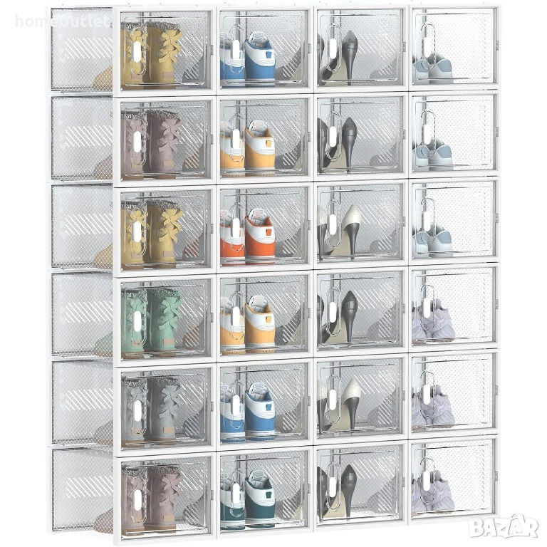 Модулен органайзер за обувки от PVC - 24 части - HOMIDEC FY-DE-XH05240201, снимка 1