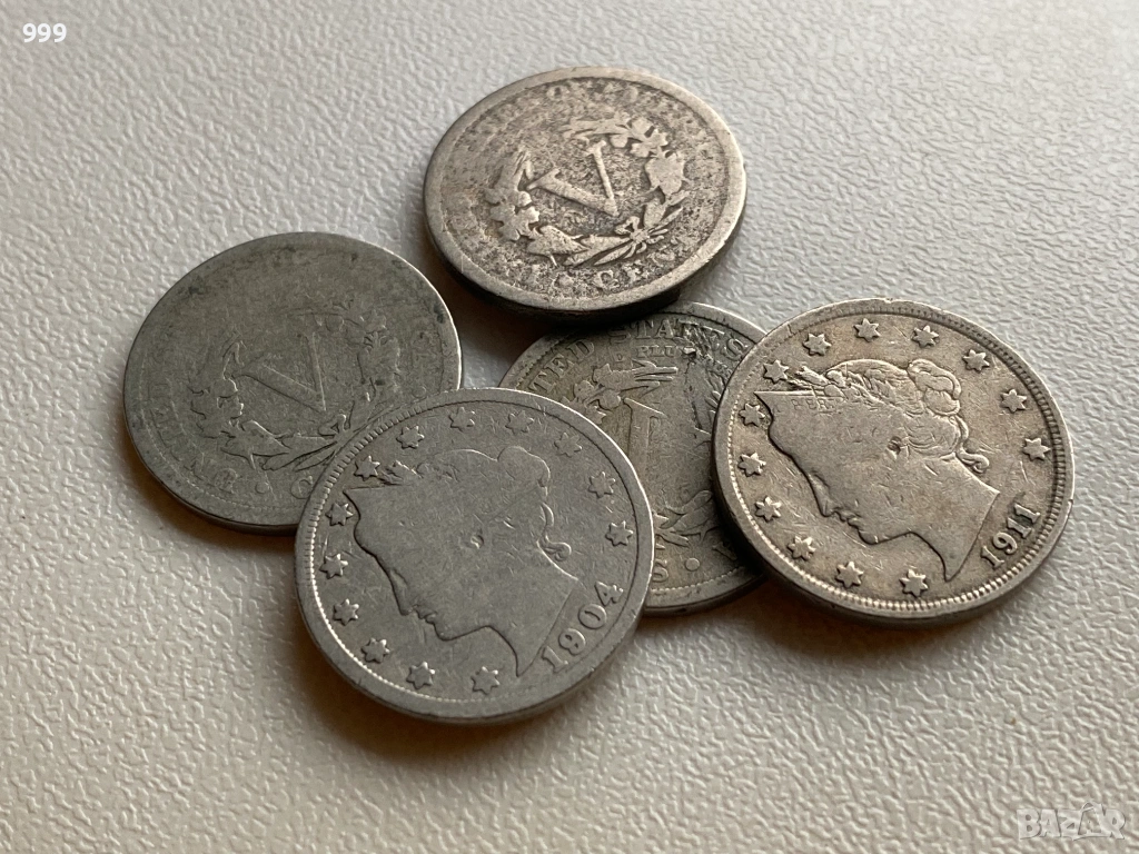 5 цента 1904, 1906, 1911, 1912 САЩ - LIBERTY, снимка 1