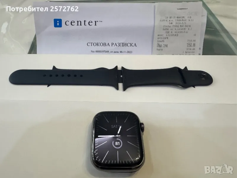 Apple Watch Series 8 Cellular 45mm Graphite Stainless Steel, снимка 1