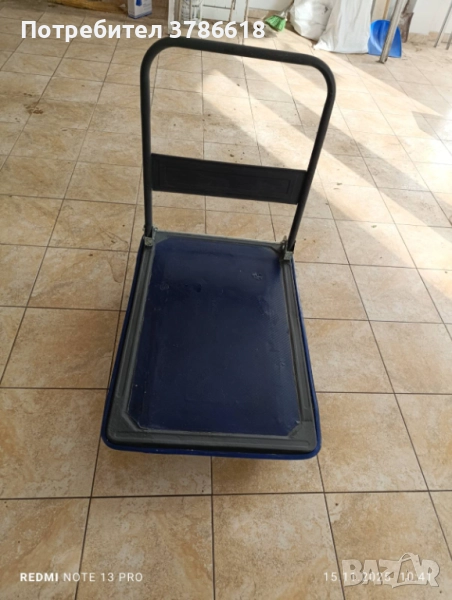 Количка на колела за пренасяне на багаж със згъваема дръжка, снимка 1