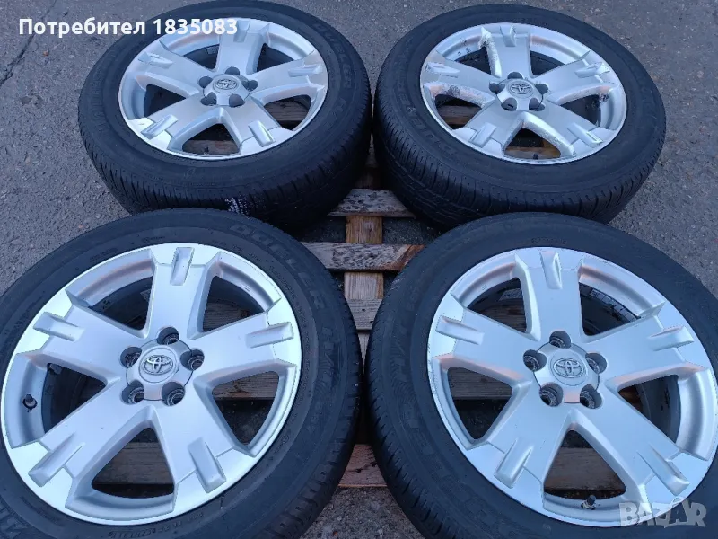 Лети джанти 18ки 5х114.3 Toyota + гуми 235/55/18 Bridgestone, снимка 1