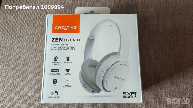 Creative ZEN Hybrid wireless headphones ANC / безжични слушалки, снимка 1