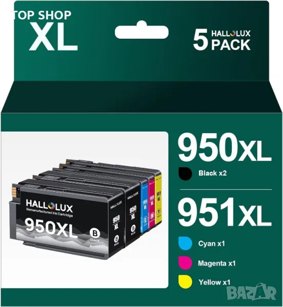 HALLOLUX 950XL 951XL Касети с мастило за HP 950 951 XL за Officejet Pro 251dw 276dw 8100 8600, снимка 1