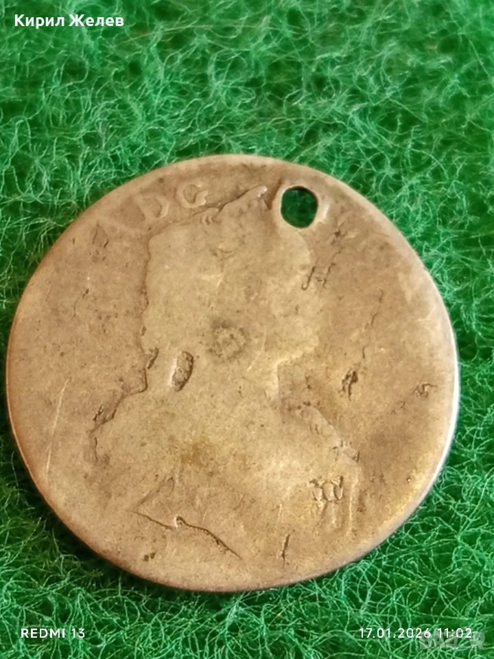 Сребърна монета 17 кройцера 1762г. Мария Терезия Австрия за КОЛЕКЦИЯ 52952, снимка 1