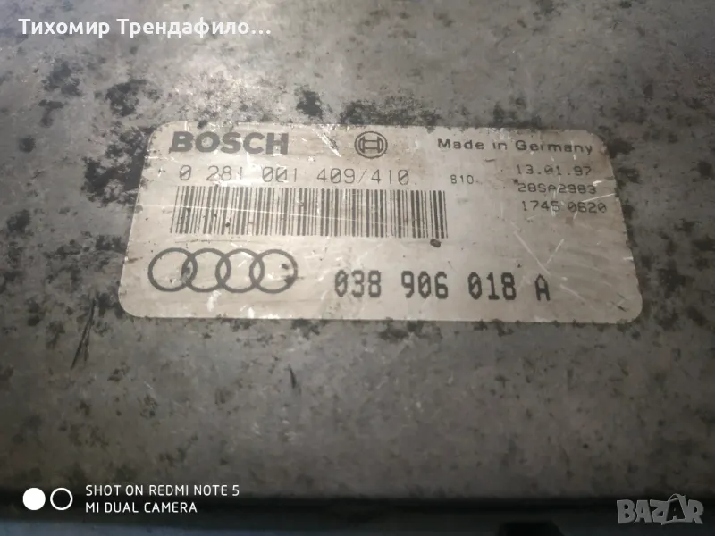 ECU Audi A3 1.9TDI 038906018A 0281001409 EDC15V5 AGR , 038 906 018A , 0 281 001 409, снимка 1