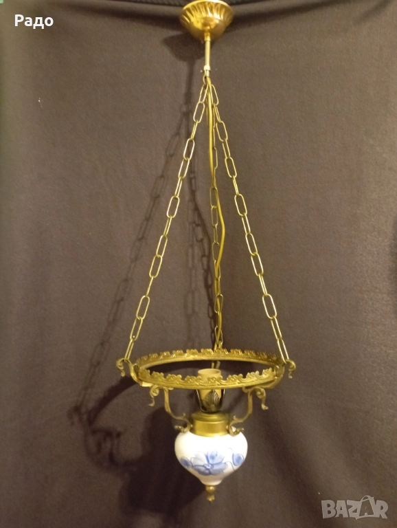 Красив старинен бароков полилей, снимка 1