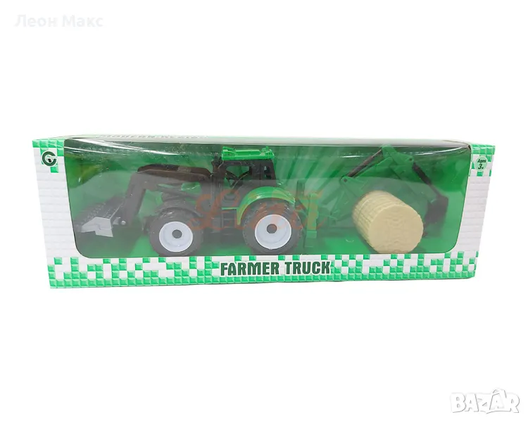 Детски трактор комбайн с бали, снимка 1