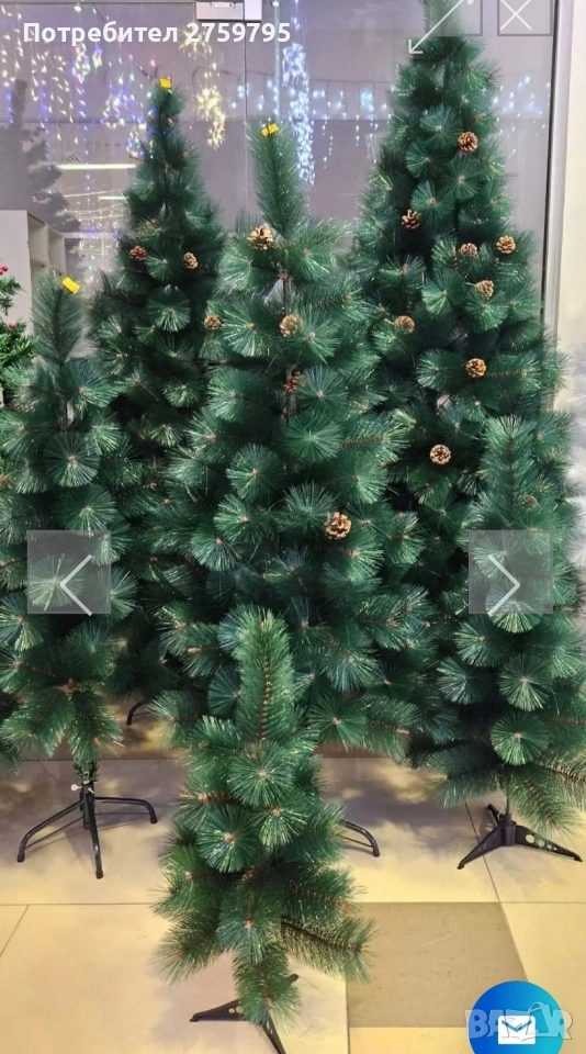 НОВО.Гъста Зелена Елха с шишарки., снимка 1