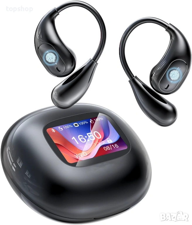 AI Слушалки-Преводач XP7 с Тъчскрийн – 135 езика, Bluetooth 5.4, 50ч батерия. Чисто нов продукт ..., снимка 1