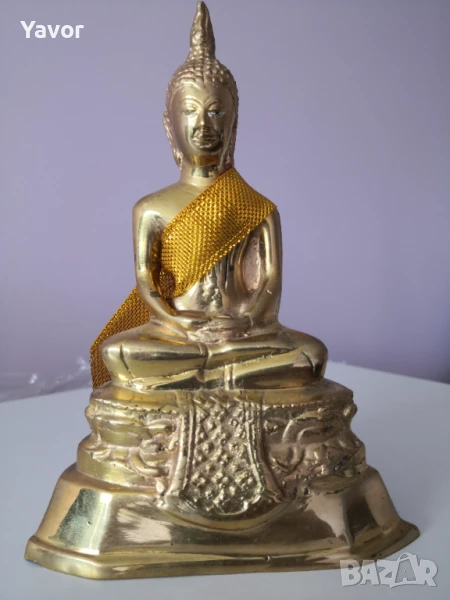Статуетка на Буда, месинг, снимка 1