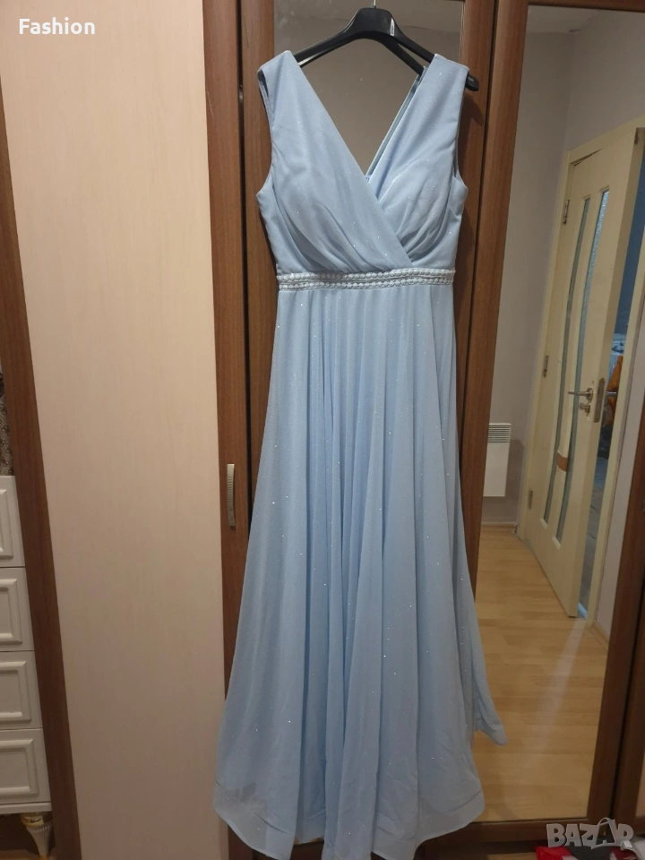 официална рокля цвят небесно синьо номер 44, снимка 1