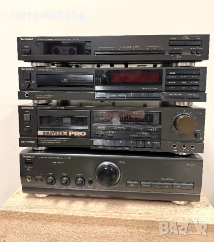 🔊Ретро аудио система - сет TECHNICS - усилвател, сд плеър, дек и тунер🔊