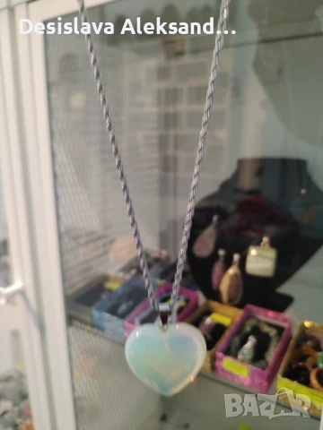 Стоманено колие с опалит, много изгодно , снимка 2 - Колиета, медальони, синджири - 50819117