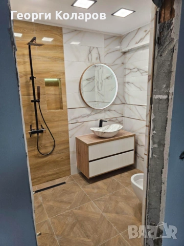 Ремонт на баня, лепене на плочки,, снимка 2 - Ремонти на баня - 52146694