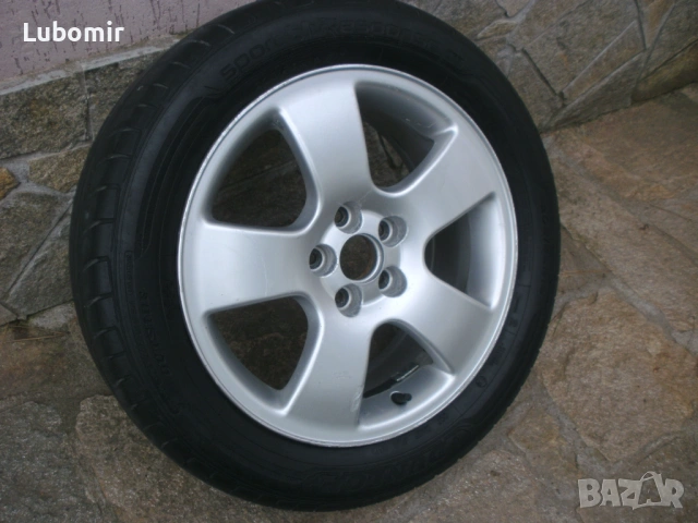 16 цола 5 х 100 мм 1 бр лята джанта с гума - оригинална - VW,Audi,Seat,Skoda !