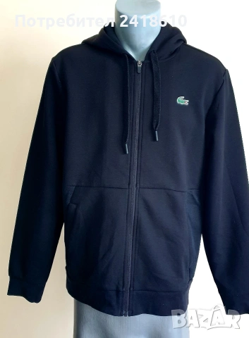 Lacoste Sport Classic Fit Full Zip Hoodie Mens Size 4 - M ОРИГИНАЛ! Мъжка Качулка с цял цип!, снимка 8 - Спортни дрехи, екипи - 53594537