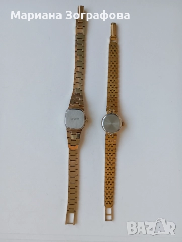 Стари будилници, Дамски - 2 бр., - J UWGHANS, - RUHLA, - "Чайка" 17 Рубина, позлатени, СССР 1960-70, снимка 14 - Антикварни и старинни предмети - 47394055