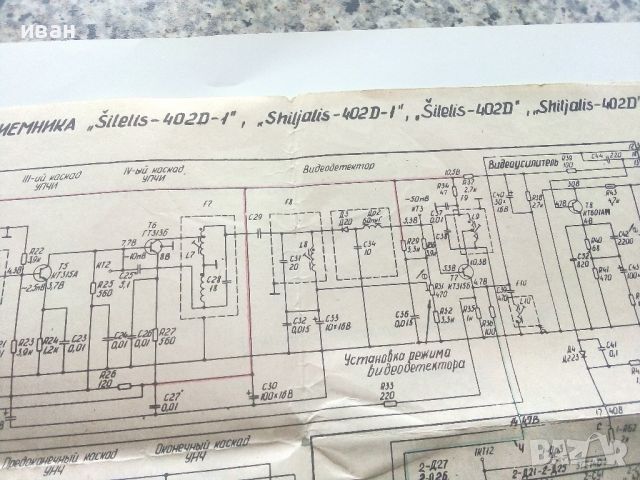 Лот стари телевизионни принципни схеми, снимка 14 - Специализирана литература - 46498713