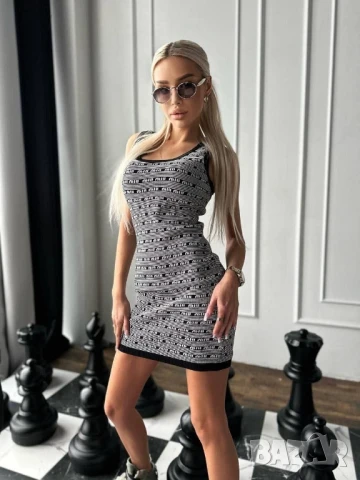 рокля от фина стегнато плетиво miu miu 