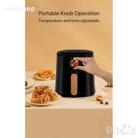 ПРОМО!! Фритюрник за готвене без мазнина Air Fryer, 4 литра, 700W, снимка 5 - Фритюрници - 45943511