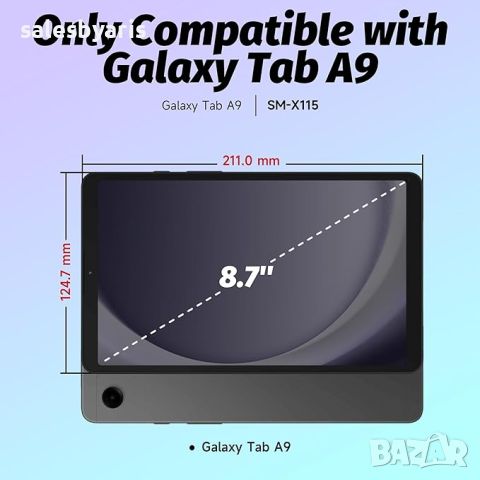 EVA Детски Калъф за Samsung Galaxy Tab A9 8.7" (Лилав), снимка 3 - Калъфи, кейсове - 45150470
